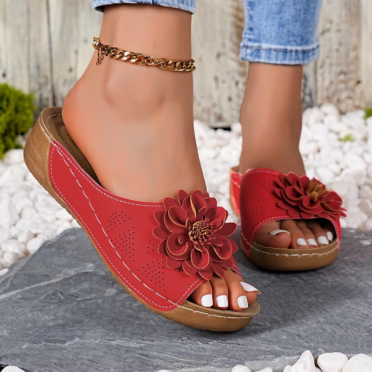 

Women s Plus-size Shoes, Thick-soled Shoes, Slippers 43 червоний