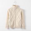 Children's High Neck Wool Cardigan - Warm Knitted Sweater for Autumn/Winter, Sizes 2-11 Years