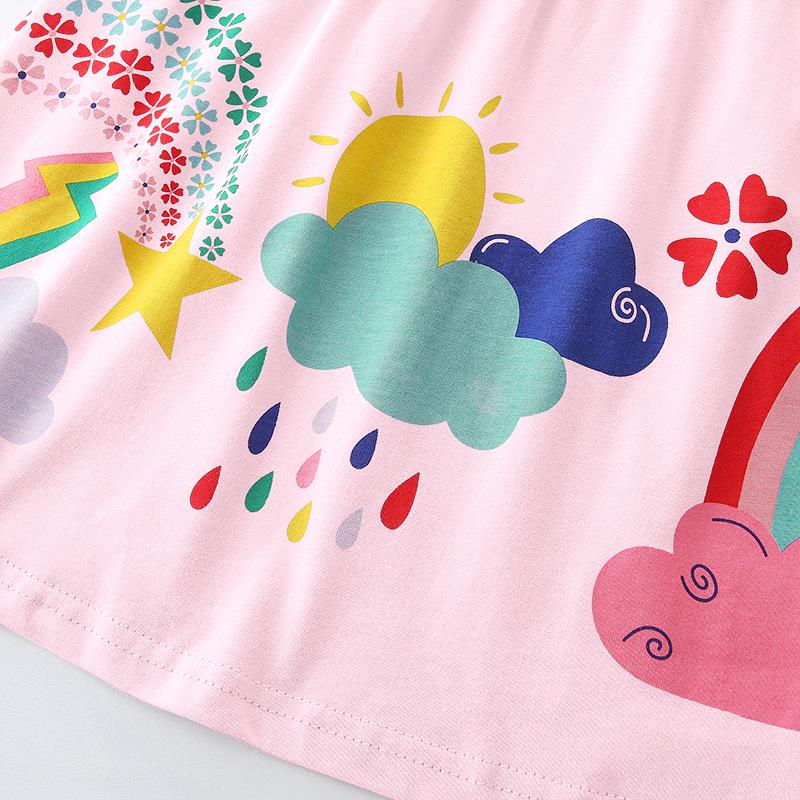 Europäisches & Amerikanisches Cartoon-Print Prinzessinnenkleid für Mädchen - Sommer 2025 Mode