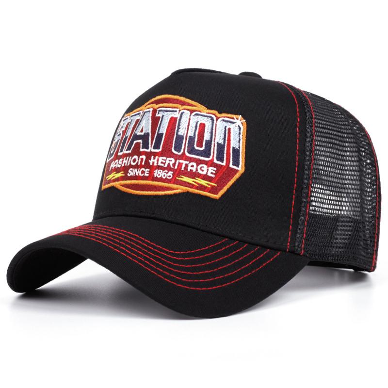 New Station1865 Truck Hat Men'S Hip Hop Hat Women'S Outdoor Skateboarding Hat Sunshade Baseball Hat Mesh Hat