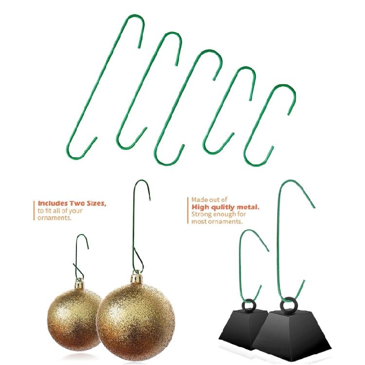 100 Pack Ornament Hooks for Christmas Ball Tree Hangers 2024 New Year Decoration