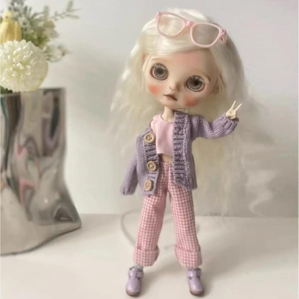 Fashion 1/6 Blythe Doll Clothes Sweater Set Barbir Doll Replace Clothes Ob24 Doll Outfit Accessories No Socks