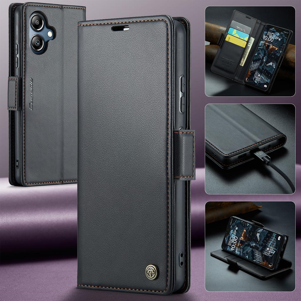 For Samsung Galaxy A07 4G/A06 4G/A06 5G Case CASEME 023 Series RFID Blocking Leather Wallet Stand Phone Cover