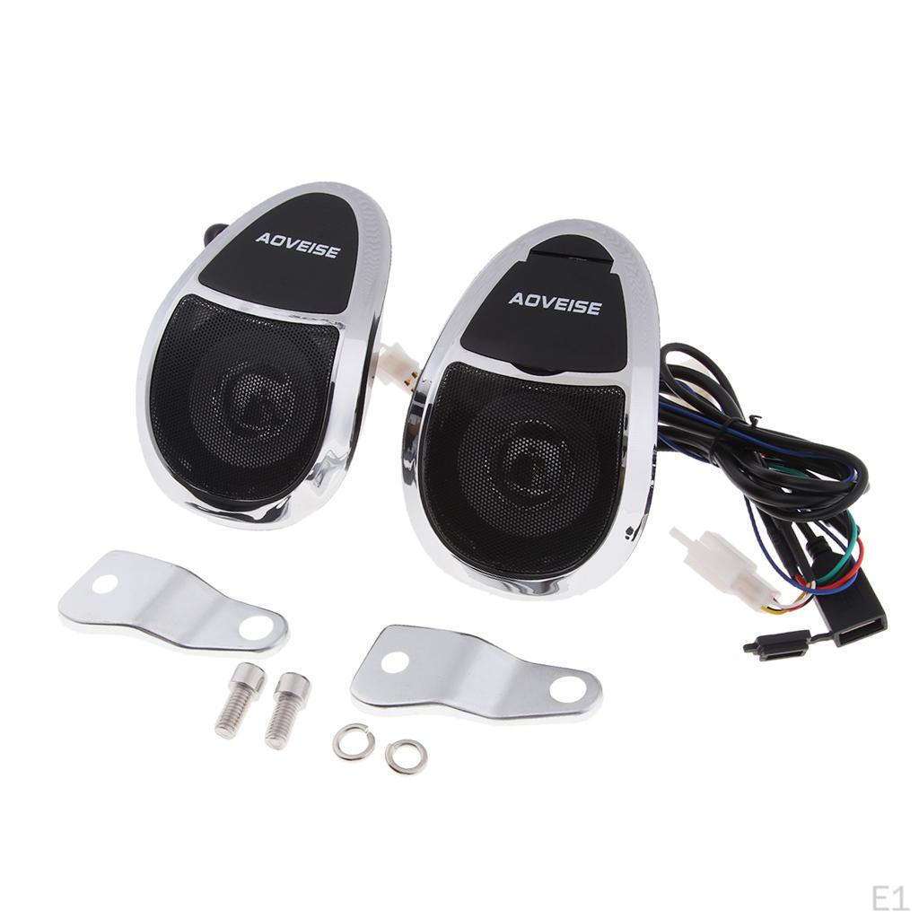 Motorcycle MP3 Stereo Speaker Audio System Radio USB TF