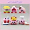 Delightful 6 Style Kirby Food Figurines Pvc Cute Anime Character Car Decor