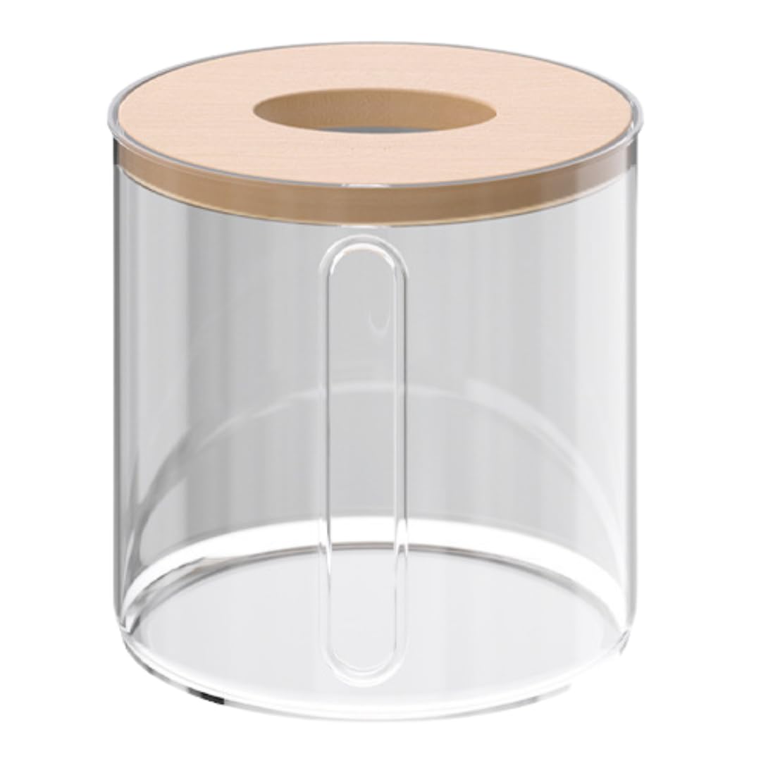 

store88 Toilet Paper Case, Storage, Paper Pot Cover, Tabletop Paper Box, Standing Type (Clear)