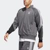 Adidas Originals Long Sleeve Sports Jacket Men Jackets Gray HI3002