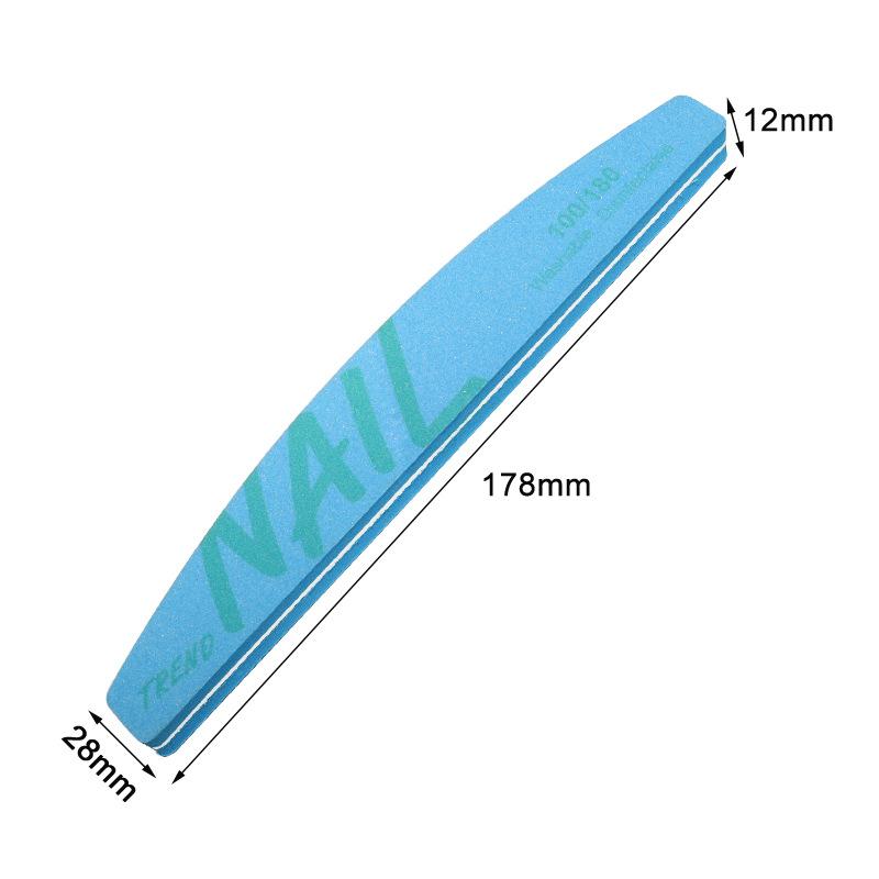 High Quality Half Moon Nail File Colorful Nail Files Double Side Buffer Manicure Tool Elasticity EVA Sponge Nail File 178*28*12MM синий