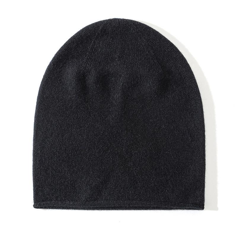 Curled Edge Cold Hat Autumn and Winter M * X Pile Pile Hat Men's Hat Women's Hat Pure Cashmere Knitted Hat