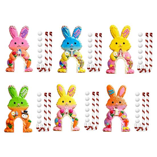 Paskalya Golf Oyunu Seti Mini Tavşan Golf Sahası Şeker Kamışı Sopası ve Toplarıyla Çocuklar Yetişkinler İçin Eğlenceli İç Mekan Dış Mekan Parti Oyunu Aile Toplantı Odası Dekorasyonu