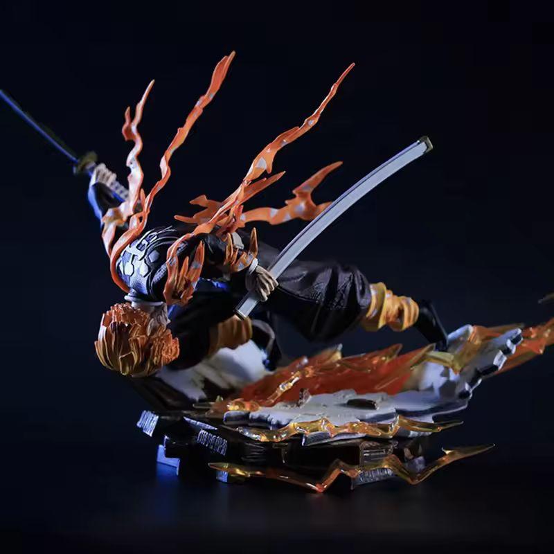 Demon Slayer Infinity Castle Agatsuma Zenitsu Honoikazuchi Series Luminous Statue Action Figure Model Ornament Gk Youth Toy