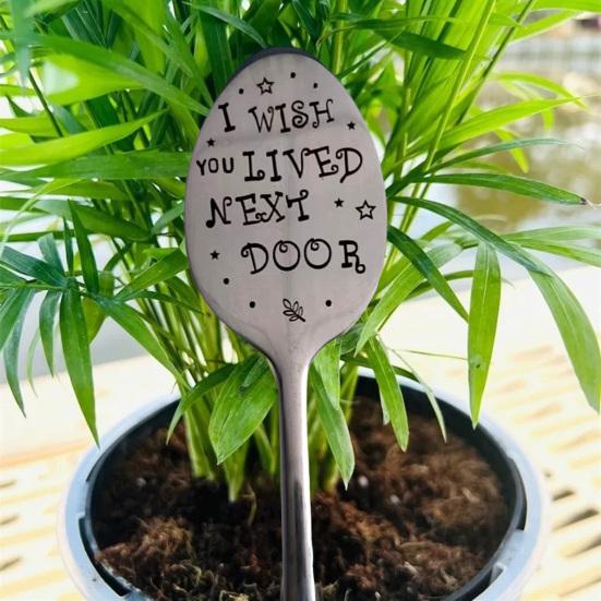 Garden Marker Unique Meaningful Spoon Shape Plant Marker DIY Decorative Sign Plant Label for Garden Decor Adult Sex Wear