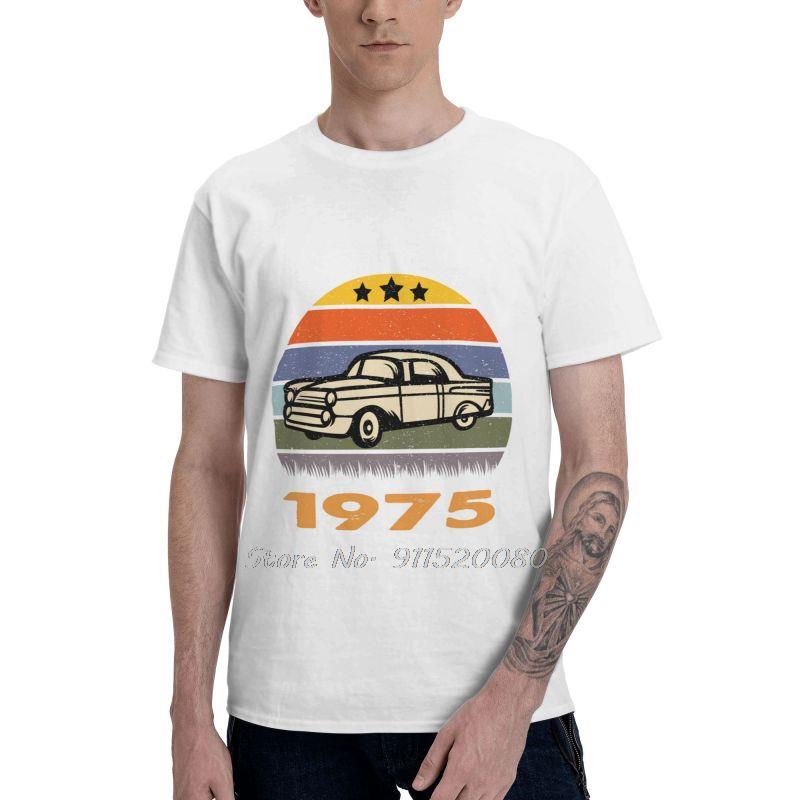Men's Classic Since 1975 T-Shirt Fashion Birthday Gift Tshirt Short Sleeve Hip Hop T Shirt Homme Cotton Tee Tops Gift