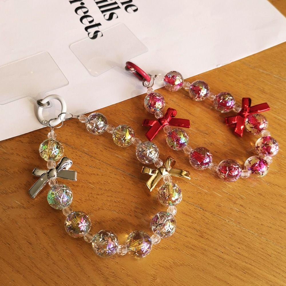 

Bowknot Star Cell Phone Charm Five-pointed Star Y2K Phone Chain Women Girls no.2