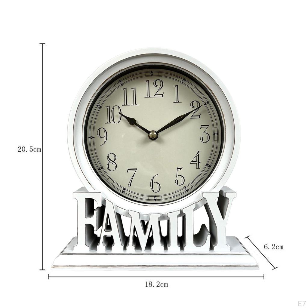 Stand Non Ticking Easy to Read Decorative Mantel Room Fireplace Office Bathroom Ornament