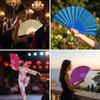Vibrant Plastic Glitter Fan Handheld Dance Fan Elegant Accessory Classic Fan  Artistic Performances