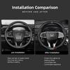 38CM Anti Slip Car Steering Wheel Cover Carbon Fibre Texture For Honda Civic Fit Jazz Accord Pilot CRV Odyssey Passport City HRV