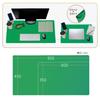 Plus Reversible Desk Mouse Mouse Synthetic Mat, Compatible, Double-Sided, Smooth/Soft Leather-Touch Pad, Leather, 900x430mm, Green, DM-002LT, 36-820