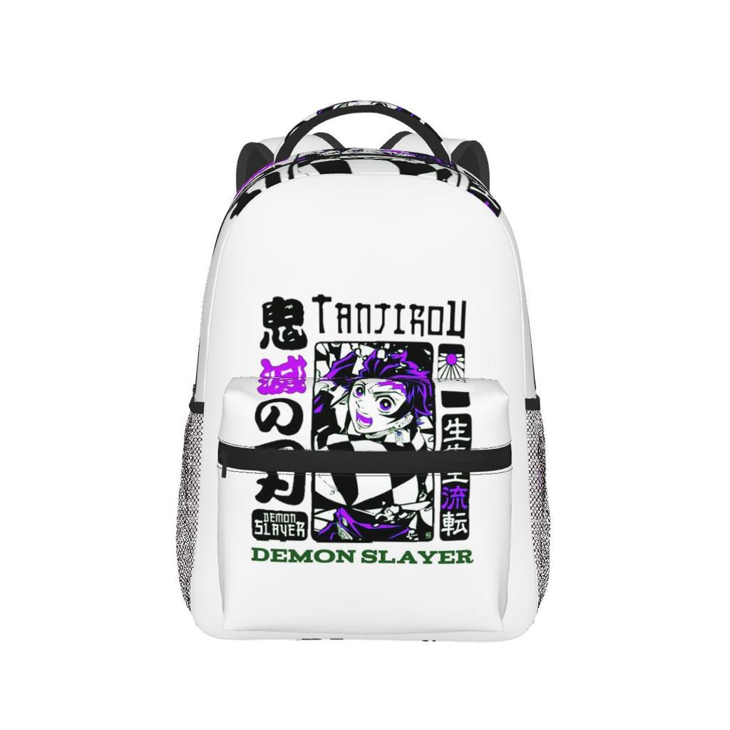 Demon Slayer Anime Backpack Tokitou Muichirou Print Student School Bag Teen Girls Travel Rucksack Casual Daypack Mochila Gift