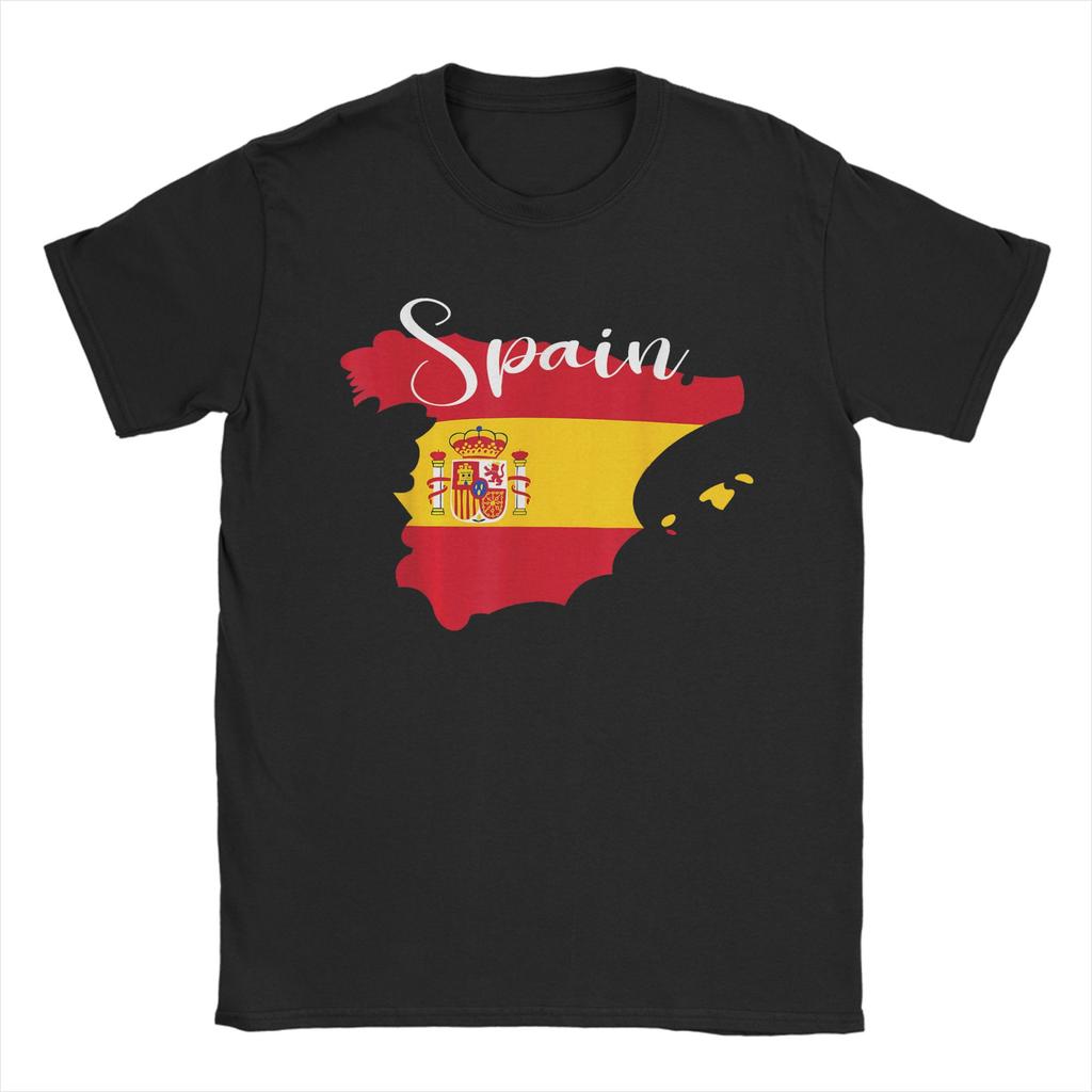 Spanish Flag T Shirt Summer Cotton T Shirts For Mens Trending Casual Tshirt Short Sleeve Awesome Tees