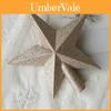 Christmas Tree Topper Star With Gold Glitter For Holiday Decor
