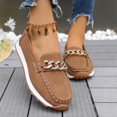 2025 New Women Loafers Shoes Suede Comfortable Lightweight British Style Women Spring Shoes Thick Bottom Large Size Ladies Shoes