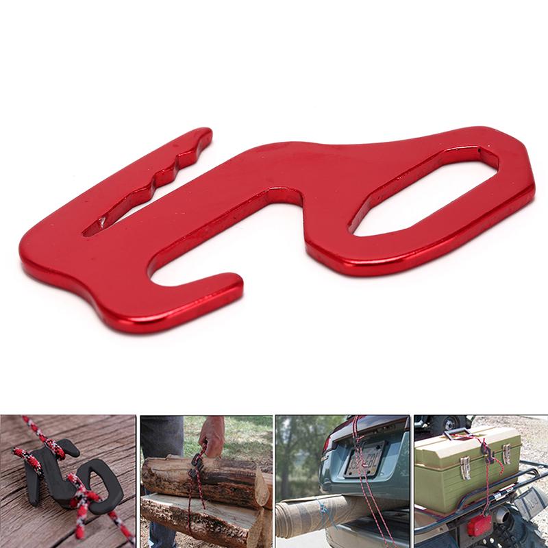 Buy Red Rope Tightener Tie Down Strap Tool Al Alloy Camping Tent Rope ...