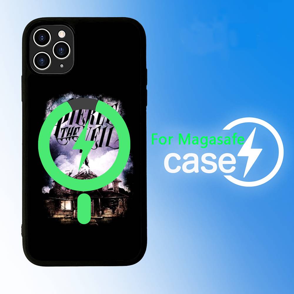 

P-Pierce The Veil Band For Magesafe Magnetic Wireless Phone Case For iPhone 17 Pro Max Air 13 12 Mini 16 15 14 11 iPhone 13pro max