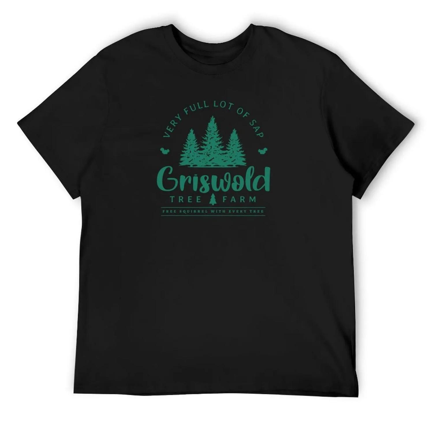 Griswold Tree Farm - Christmas vacation - National Lampoons T-Shirt cotton man t-shirts graphic shirts blacks anime shirts men S