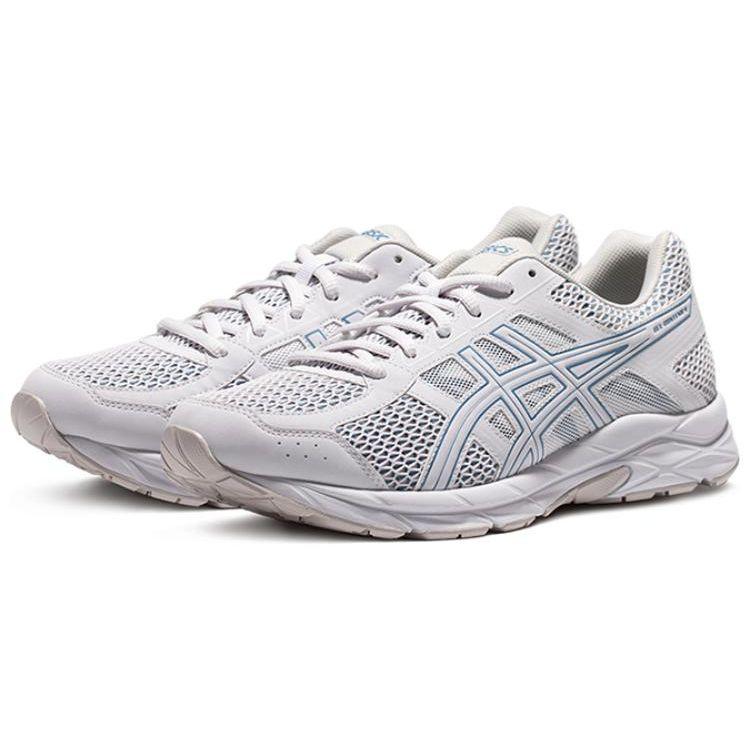 Asics Gel-Contend 4 Comfortable Fashion Fabric Synthetic Leather Low-Top Training Running Shoes Men Sneaker Gray Blue 1011B896-021