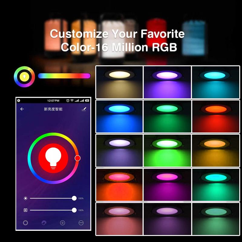 Tuya WIFI  LED Wall Lamp Spot Light IP65 Waterproof APP RGB Dimming Double Lampshade Aluminum Acrylic Garden Porch Sconce Light