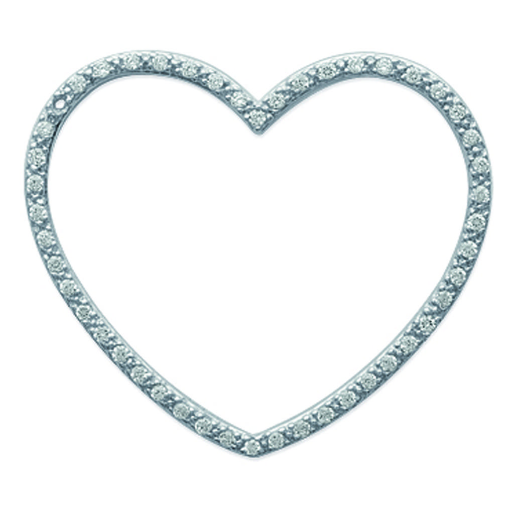 Les Trésors De Lily [I9764] - Silver Pendant 'Love Divine' Silver White - 28x23 Mm