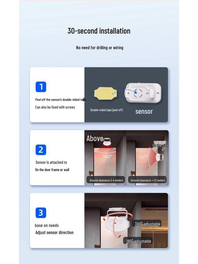 Infrared Entry Doorbell with Voice Welcome and Split Design