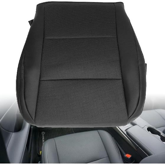 Priprilod Black Perforated Leather Driver Side Bottom Replacement Seat Cover Compatible with Lexus ES350 300h 2013 2014 2015 2016 2017 2018