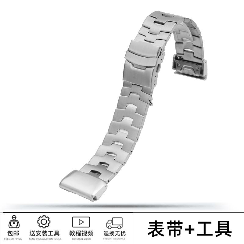 

22mm 26mm Quick Release Stainless Steel Watch Band for Garmin Fenix 8X/7X/6X/5X & Fenix 7/6/5/3HR | Metal Bracelet Strap 20mm серебряный