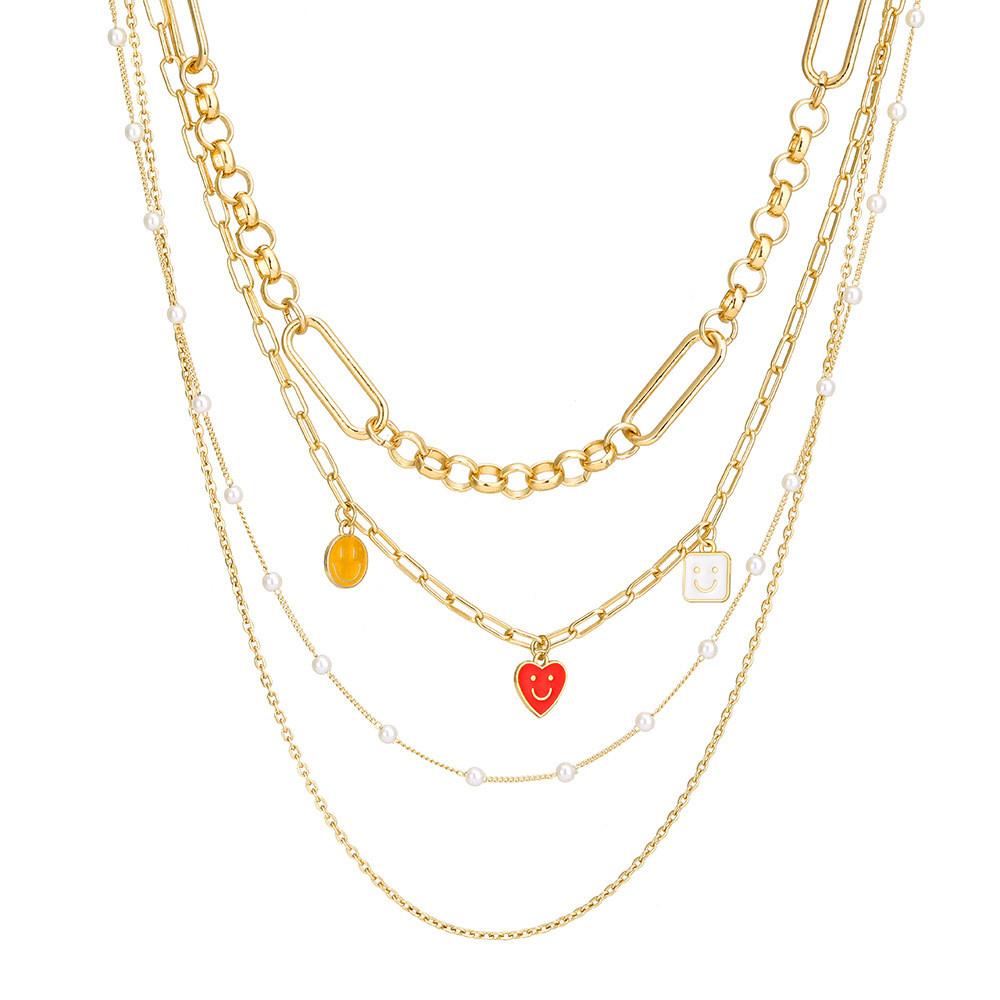 

Trendy Geometric Heart Chain Necklace For Women With Elegant Allure And Unique Style XH0950