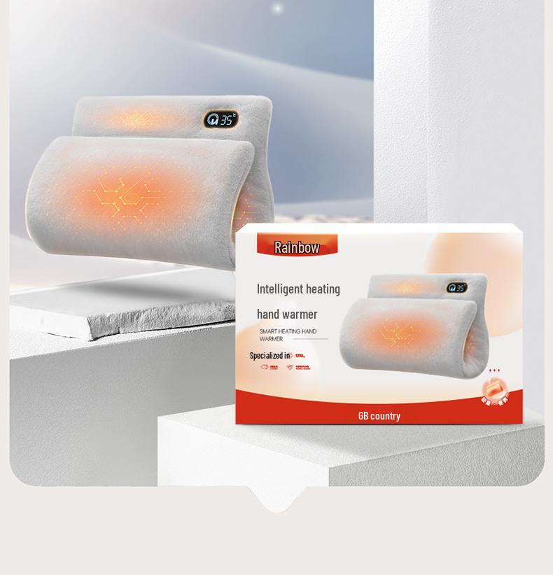 Rainbow Electric Heating Hand Warmer & Hot Water Bottle - Portable and Explosion-Proof