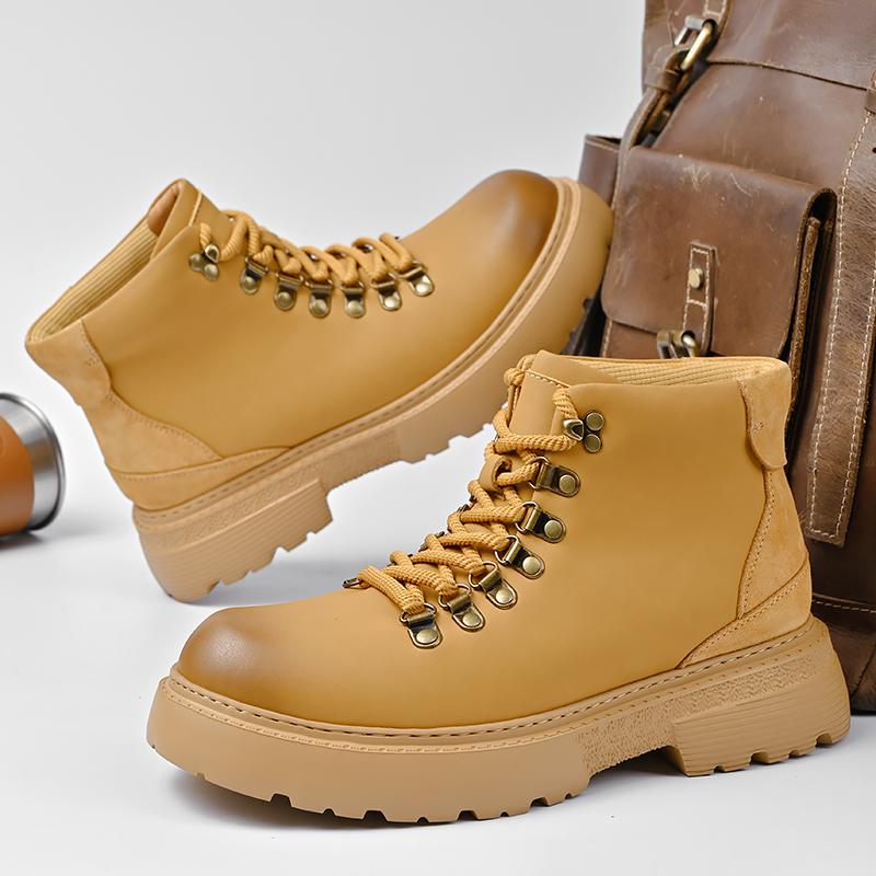 

Boots Chunky Men s Elevator Shoes Lift Height Increase Insole 5cm Plus Size 38-46 38