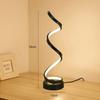 LED Table Lamp Modern Eye Protection Desktop Decorative Lights For Living Room Bedroom Bedside Study Black/white Spiral Lighting