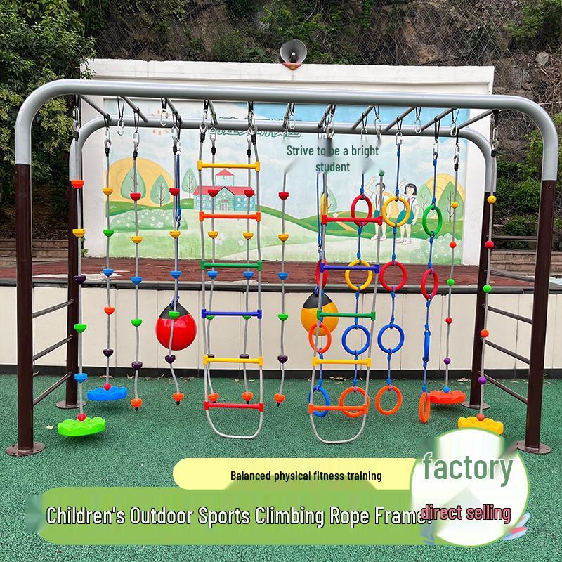 Children's Indoor/Outdoor Climbing and Swing Training Set with Rope Ladder