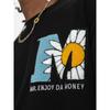 Kleines Gänseblümchen Grafik T-Shirt Herren Trendy Paar Baumwolle Druck Trend Hip Hop Locker Kurze Ärmel Herrenbekleidung Übergroßes T-Shirt