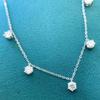 S925 Sterling Sliver 2.5-5CT VVS1 D Color Real Moissanite Chain Necklaces for Women Wedding Fine Jewelry Drop Shipping