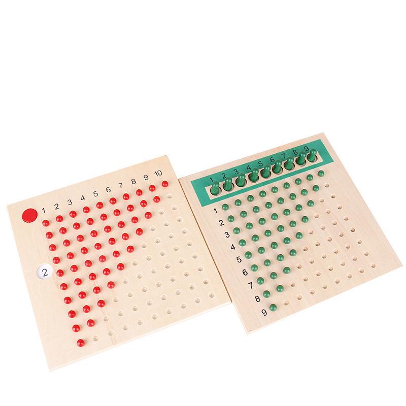 Montessori-Mathematik-Lernmaterialien: Multiplikations- und Divisionsbretter - Professionelles pädagogisches Spielzeug für den Kindergarten