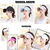 Sun Adjustable Size UV Protection [LAC NA] Women's Visor, Brim, Extendable, Adjustable, Hat, Shade, (Black)