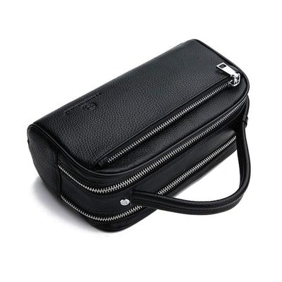Handle Leather Mini Second Bag for Clutch 6 Card Coin Bag for Brown [Whatna] 2-way Men, Bag, Box-shaped, Slots, Pocket, Casual, Formal, Wedding, Men,