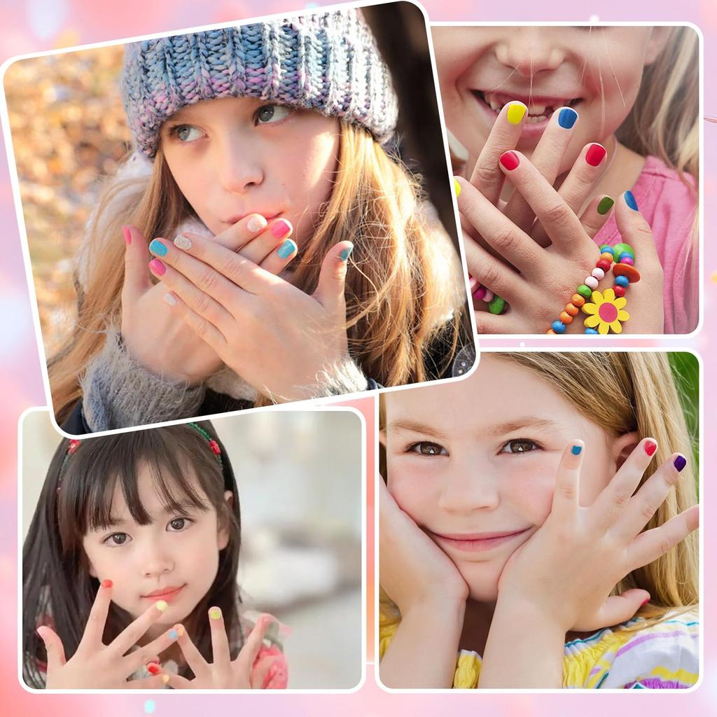 Nail Polish Set Nail Polish for Children Makeup Set for Girls Christmas Gift Kids' - Peel-off, Water-soluble, Quick-drying - - Toy, Birthday, (6