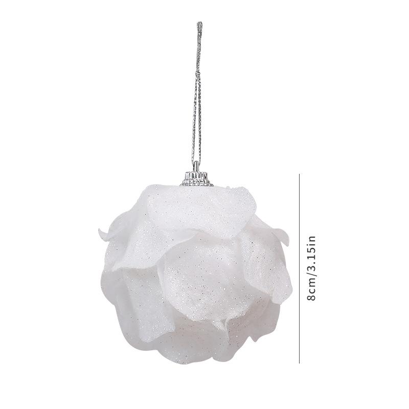 2pcs 8CM Christmas Ball Pearl Foam Ball Christmas Tree Pendant Decoration Colorful Ball Petal Ball Festival Pendant 8cm 2pcs