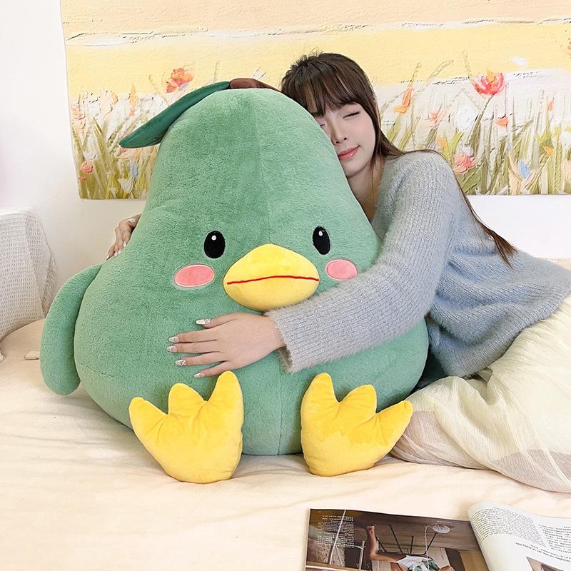 40/60cm Creative Avocado Duck Plush Pillow Soft  Cartoon Sleeping Pillow Home Sofa Bed Decoration Kids Gifts