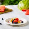 50 Pack Super Rigid Paper Plates,White Disposable Bagasse Sugarcane Plates, for Picnics, BBQ and Parties