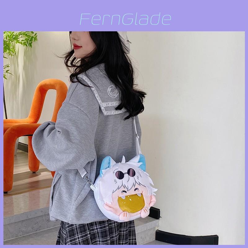 Anime Girl Plush Backpack With Cartoon Pattern For Casual Travel And School Use